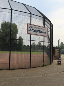 901911 Gezicht op het honkbalveld van de Domstad Dodgers op Dodgerstown (Admiraal Helfrichlaan 20) te Utrecht.
